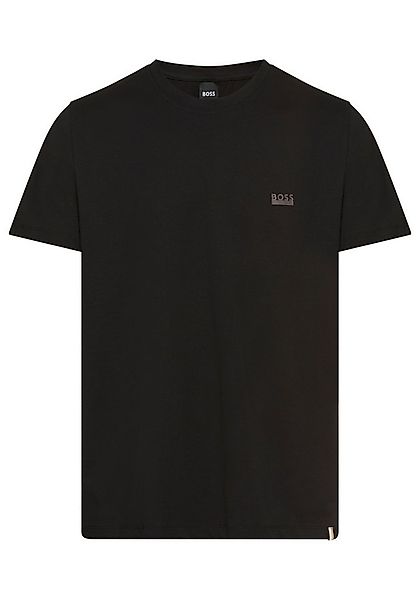 BOSS T-Shirt Rundhals, Jersey, kleines Logo, regular fit günstig online kaufen