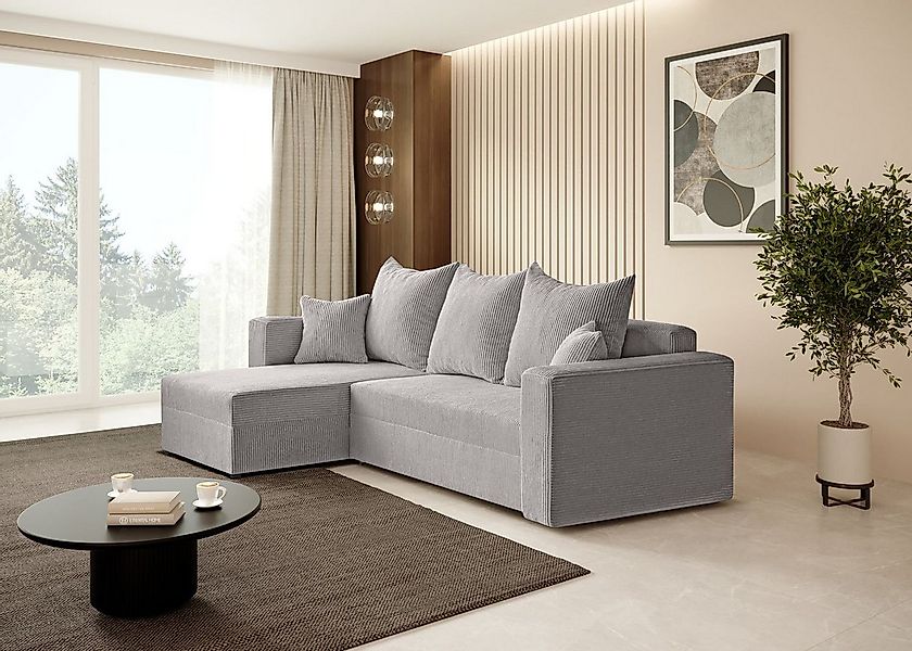 Beautysofa Ecksofa HAMLET, inkl. Schlaffunktion, Bettkasten, universelle Lo günstig online kaufen