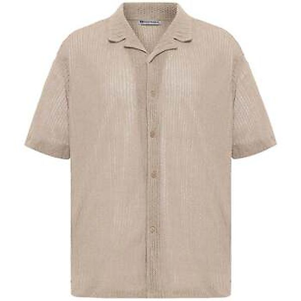 Dandalo  Hemdbluse Frans Oversize Lapel Collar Knit Short Sleeve Shirt günstig online kaufen