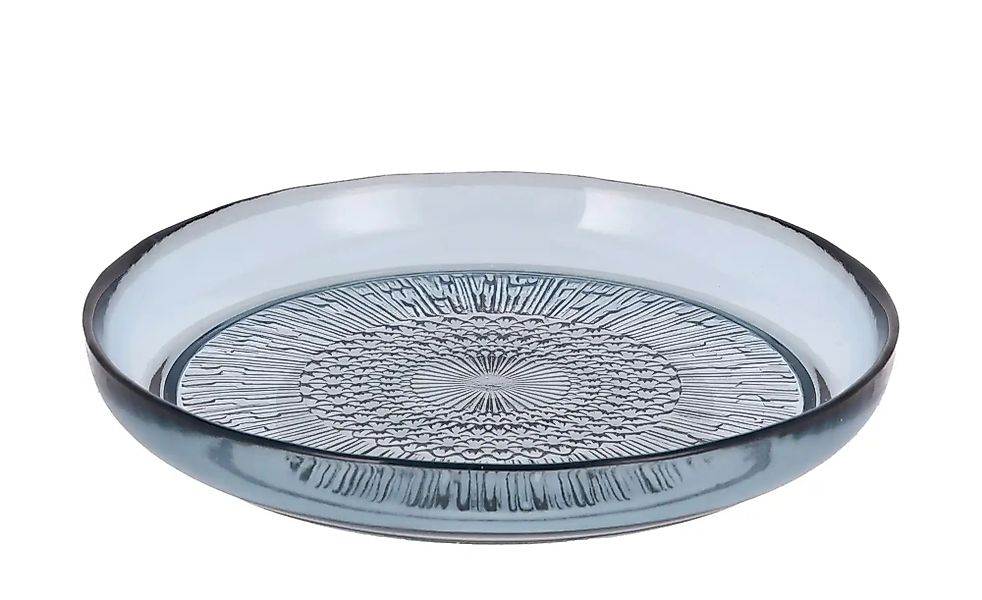 Bitz Dessertteller  Kusintha ¦ blau ¦ Glas ¦ Maße (cm): H: 2  Ø: 18 Geschir günstig online kaufen