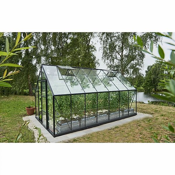 Halls Gewächshaus Universal 148 Schwarz 11,5 m² günstig online kaufen