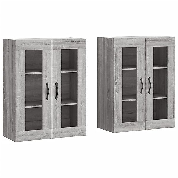 vidaXL Sideboard Wandschränke 2 Stk. Grau günstig online kaufen
