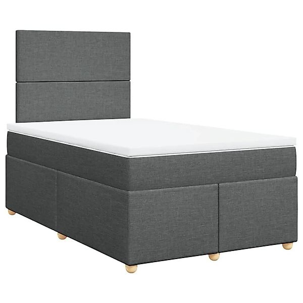 vidaXL Boxspringbett mit Matratze Dunkelgrau 120x190 cm Stoff 3293513 günstig online kaufen