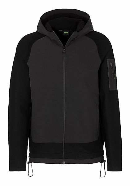 BOSS GREEN Outdoorjacke "Modak", mit Kapuze, mit kontrastfarbener Armtasche günstig online kaufen