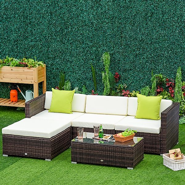 Outsunny Sitzgruppe Garten-Set Loungeset Loungemöbel mit günstig online kaufen