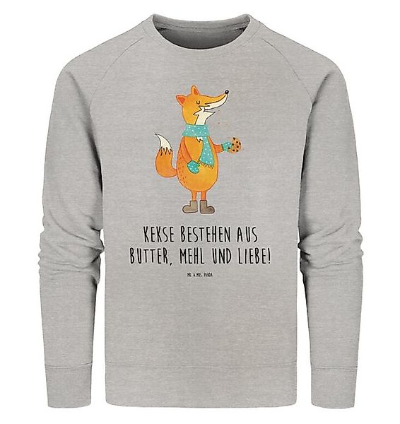 Mr. & Mrs. Panda Longpullover Fuchs Keks Größe L - Heather Grey - Geschenk, günstig online kaufen