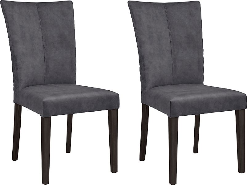 Leonique 4-Fußstuhl »Vence« (Set) 2 Stk. Luxus-Microfaser mit Rautensteppun günstig online kaufen