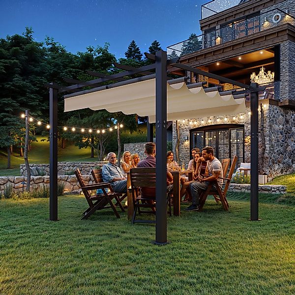 GUNJI Pavillon Gartenlaube 3*3/3*4 Aluminium Rahmen günstig online kaufen