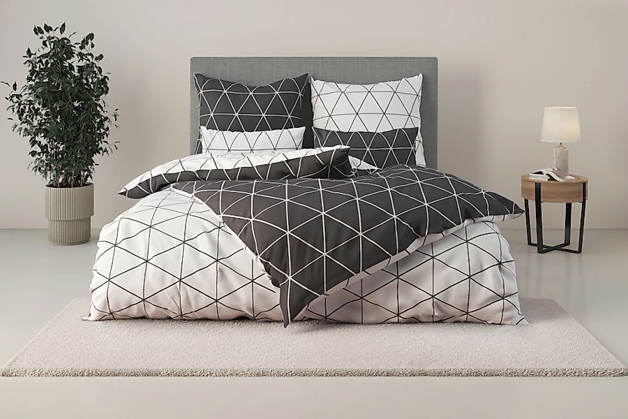 andas Bettwäsche "Balsby" 2 tlg. in Gr. 135x200 oder 155x220 cm, 100% Baumw günstig online kaufen