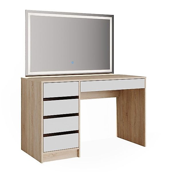 Vicco Schminktisch Sherry, Sonoma/Weiß, 120 cm günstig online kaufen
