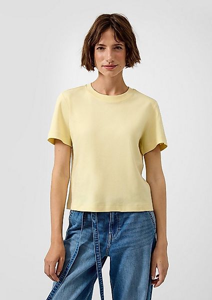 s.Oliver Kurzarmshirt T-Shirt Verkürztes T-Shirt aus Interlockjersey günstig online kaufen