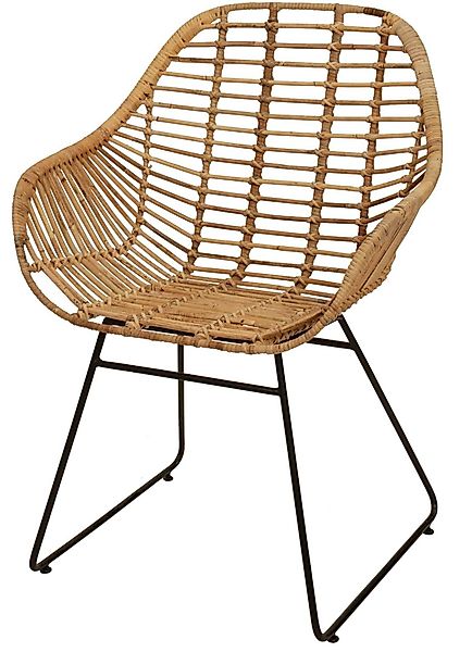 Krines Home Esszimmersessel Rattan Retro Sessel günstig online kaufen