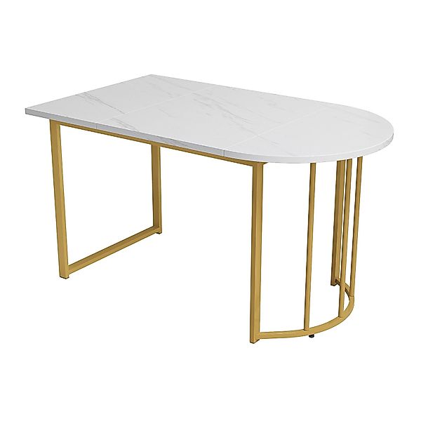 Flieks Esstisch (138,5x80x75cm, 1-St), halbovaler Küchentisch günstig online kaufen
