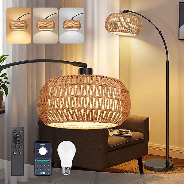 LMaxhome LED Stehlampe mit Fernbedienung Boho günstig online kaufen