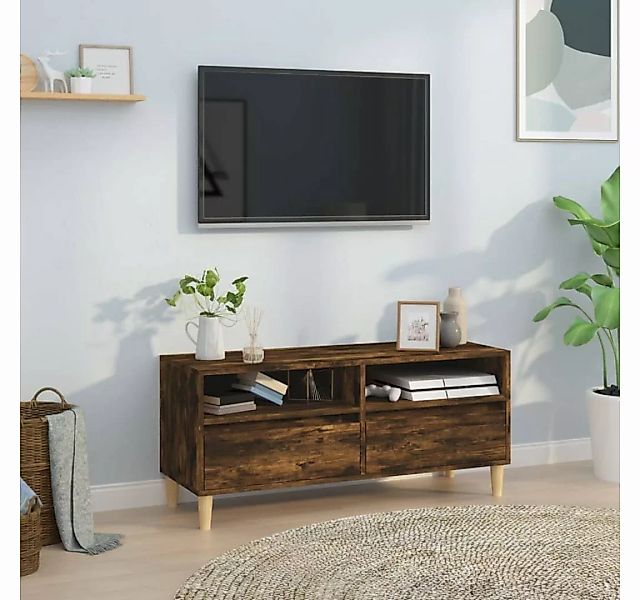 furnicato TV-Schrank Räuchereiche 100x34,5x44,5 cm Holzwerkstoff günstig online kaufen
