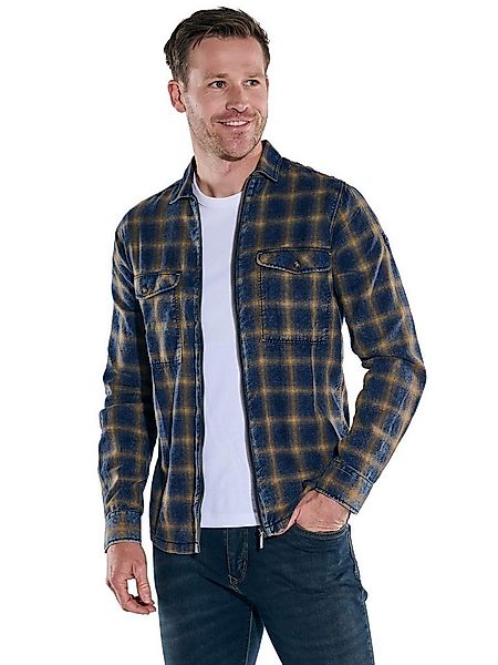 Engbers Langarmhemd Herren Langarm-Hemd gemustert, Safrangelb günstig online kaufen