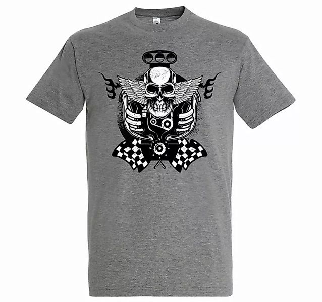 Youth Designz T-Shirt Motor Schädel Herren Shirt mit trendigem Frontprint günstig online kaufen