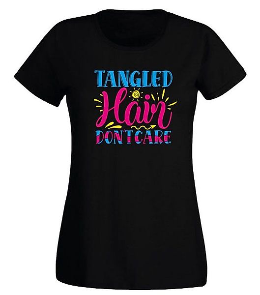 G-graphics T-Shirt Damen T-Shirt - Tangled Hair – Don´t care Slim-fit-Shirt günstig online kaufen