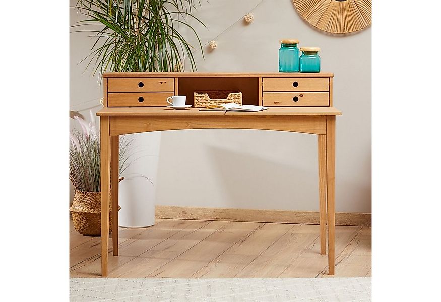 IDIMEX Schreibtisch MILANO, Home Office Tisch mit 4 Schubladen aus Massivho günstig online kaufen