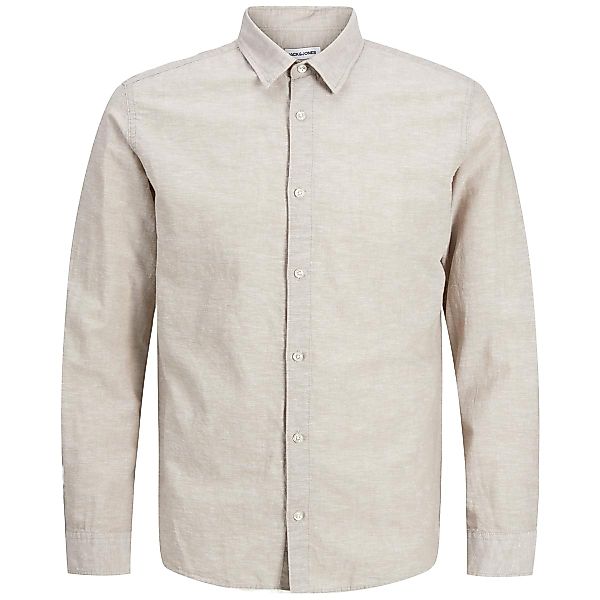 Jack&Jones Freizeithemd mit Leinen Farbe beige Größe: 4XL günstig online kaufen