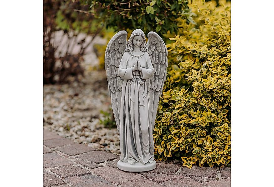 gartendekoparadies.de Gartenfigur Engel mit Flügeln, Steinfigur H. 59 cm, 1 günstig online kaufen