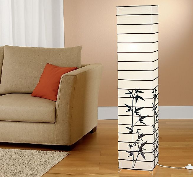 TRANGO Stehlampe, 1212 Design Standleuchte *JAPAN* Reispapierlampe *HANDMAD günstig online kaufen