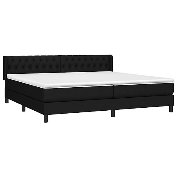 vidaXL Boxspringbett mit Matratze Schwarz 200x200 cm Stoff 3129979 günstig online kaufen