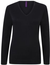 Henbury Sweatshirt Ladies Lightweight V Neck günstig online kaufen