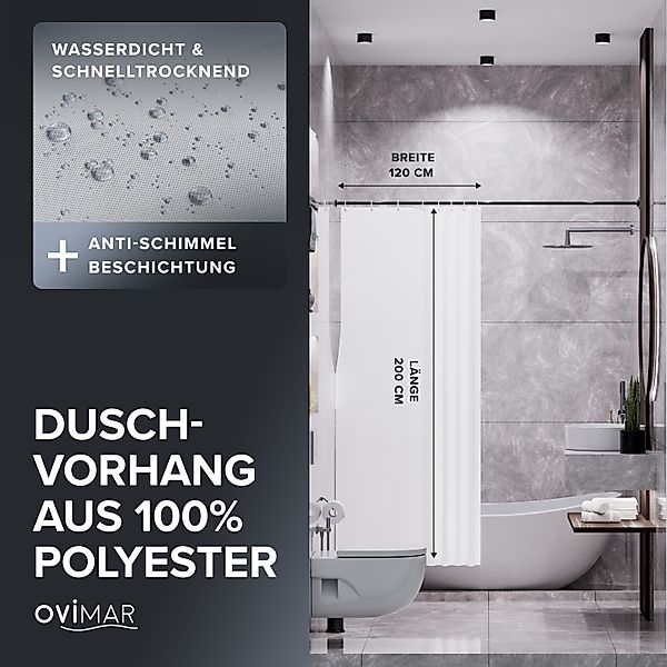 ovimar Duschvorhang Breite 120.00 cm (1-tlg), günstig online kaufen