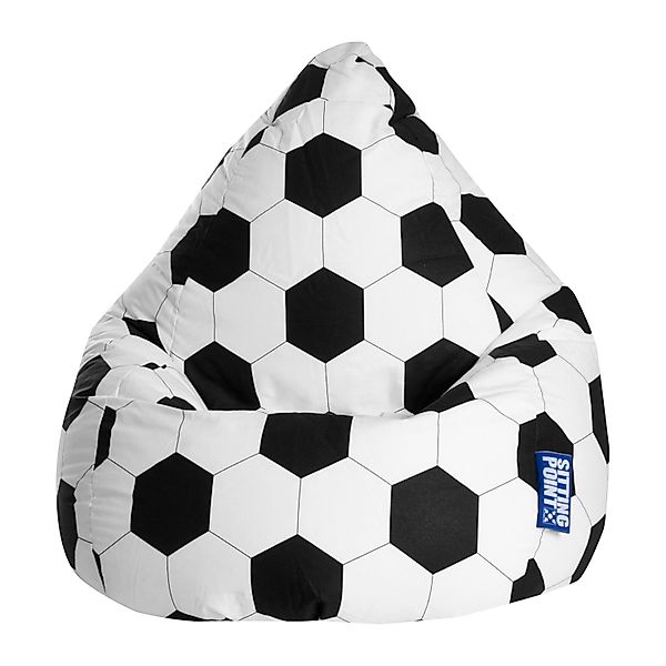 Sitting Point Sitzsack BeanBag Fußball 120 l Schwarz-Weiß Fußball-Muster günstig online kaufen