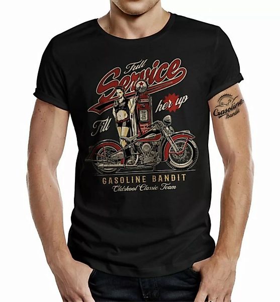 GASOLINE BANDIT® T-Shirt für Classic Bike Motorrad Fans: Full Service günstig online kaufen