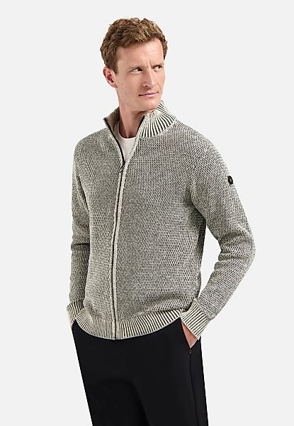 NO EXCESS Stehkragenpullover "No Excess Schwere melierte Strickjacke" günstig online kaufen