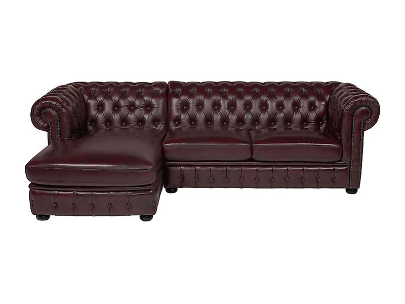 Chesterfield Ecksofa - Ecke Links - Büffelleder - Dunkelbraun - BRENTON günstig online kaufen