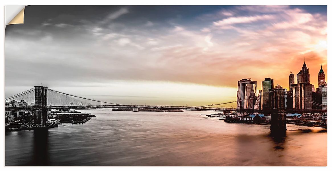 Artland Wandbild "Brooklyn Bridge Panorama", Amerika, (1 St.), als Leinwand günstig online kaufen