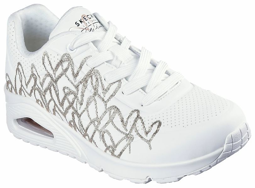 Skechers Sneaker "UNO-GOLDEN HEART", Freizeitschuh, Schnürschuh mit goldfar günstig online kaufen