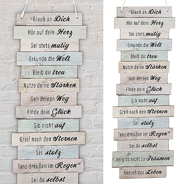 CEPEWA Kunstdruck Plankenschild "Bitte glaub an günstig online kaufen