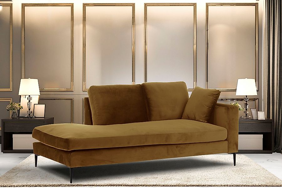 Home affaire Recamiere "Cozy Chaiselongue, Maße B/T/H: 195/97/80 cm" mit lo günstig online kaufen