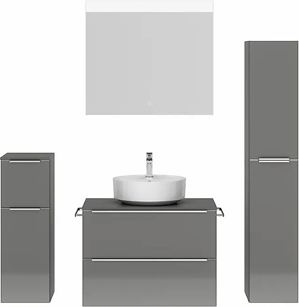 nobilia® Badmöbel-Set »Alvene« vormontiert, mit Soft-Close, 4 Stk. tlg. Hoc günstig online kaufen
