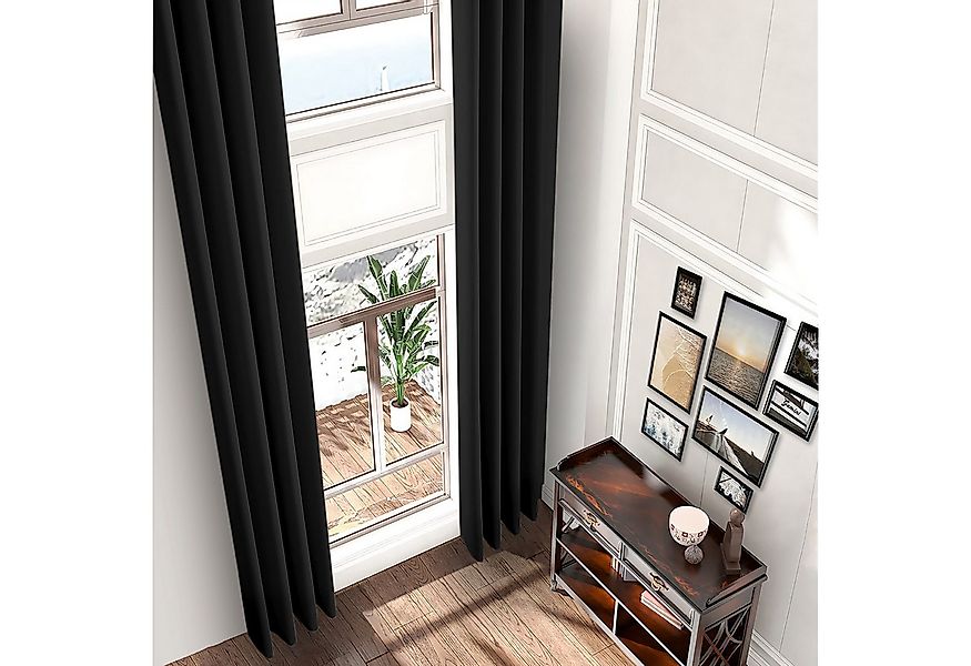 Sunicol Gardine Extra Lange Vorhänge, Verdunkelungsvorhang mit Ösen für Gro günstig online kaufen