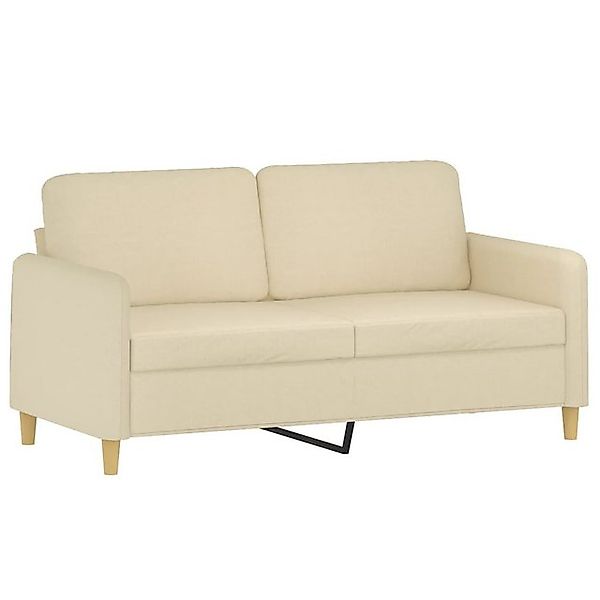 vidaXL Sofa 2-Sitzer-Sofa Creme 140 cm Stoff günstig online kaufen