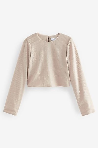 Next Paillettenshirt Langärmliges Paillettentop mit Rückenausschnitt (1-tlg günstig online kaufen