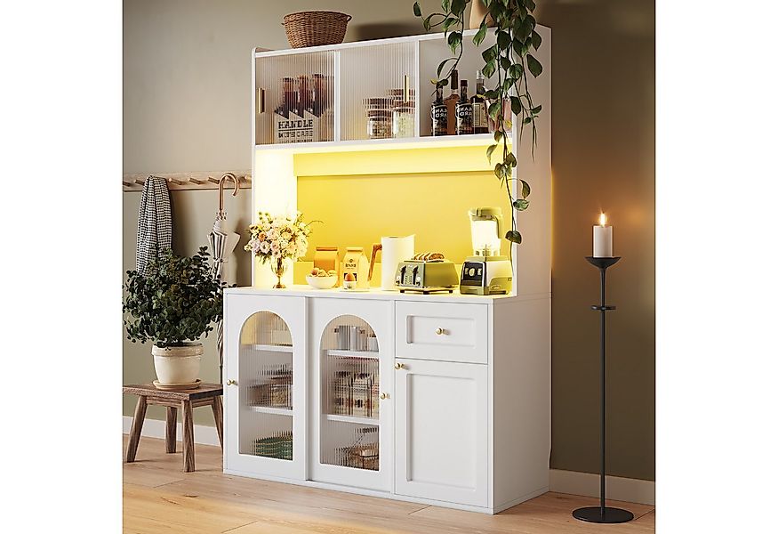 MODFU Hochschrank Küchenschrank,Vitrinenschrank,Buffetschrank (Moderne Küch günstig online kaufen