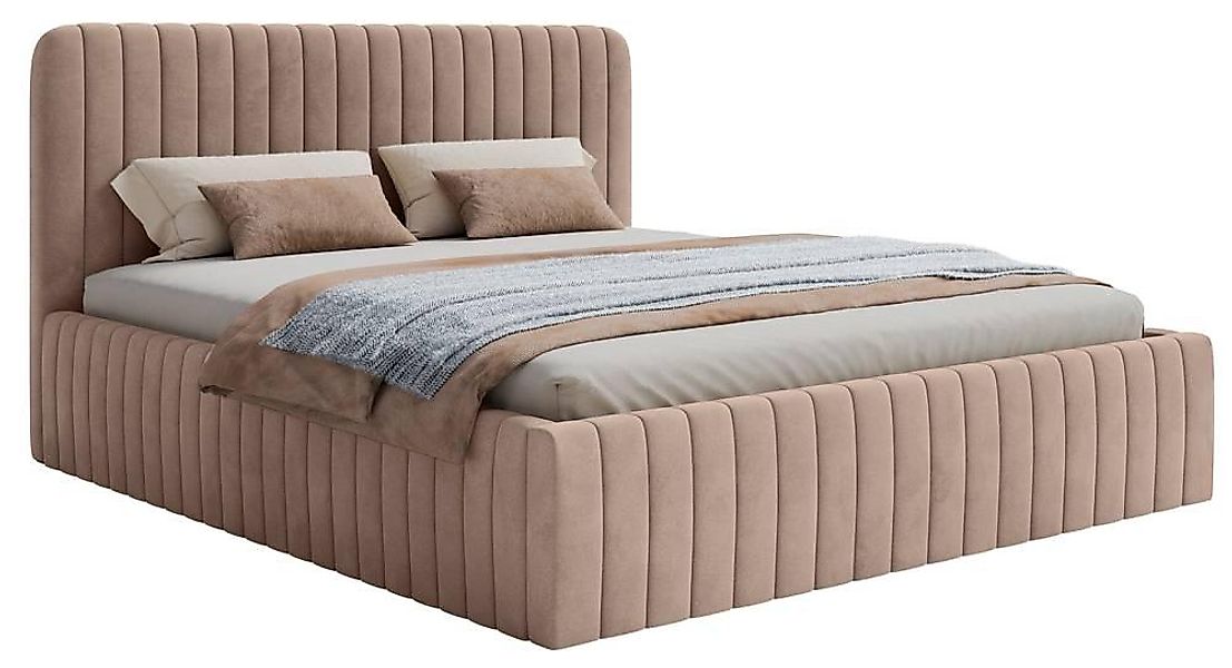 NADUVI Collection | Bettgestell Destro Samt mit Stauraum 140 x 200 günstig online kaufen