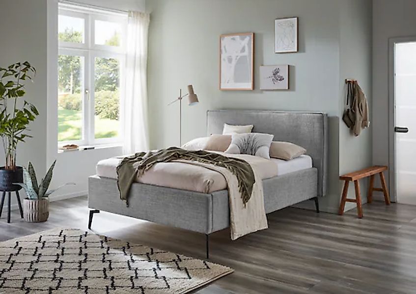 meise.möbel Polsterbett "Riva" mit eichefarbigen Holzfüßen, wahlweise mit B günstig online kaufen