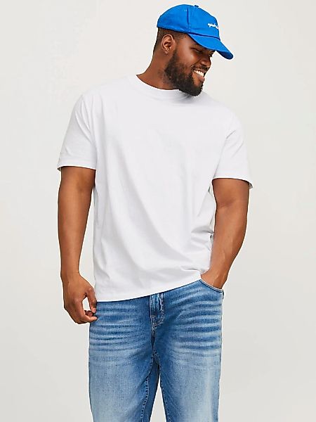 Jack&Jones T-Shirt aus Biobaumwolle Farbe weiß Größe: 3XL günstig online kaufen