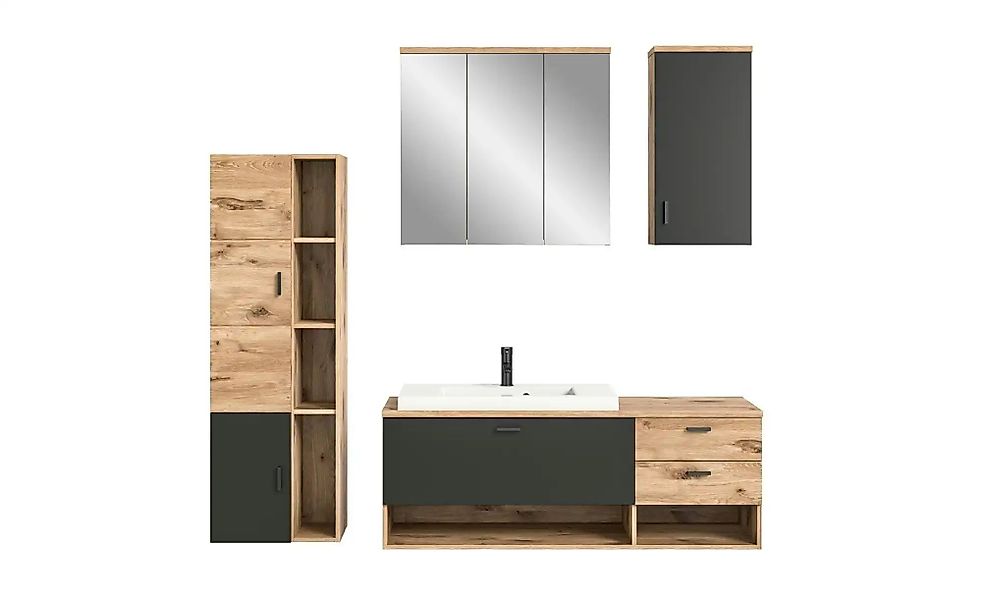 Badkombination  Grabowsee ¦ holzfarben ¦ Maße (cm): B: 203 H: 192 T: 48.0 S günstig online kaufen