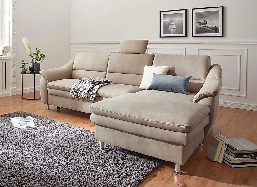 sit&more Ecksofa »Cardoso L-Form«, mit Federkern, wahlweise mit Bettfunktio günstig online kaufen