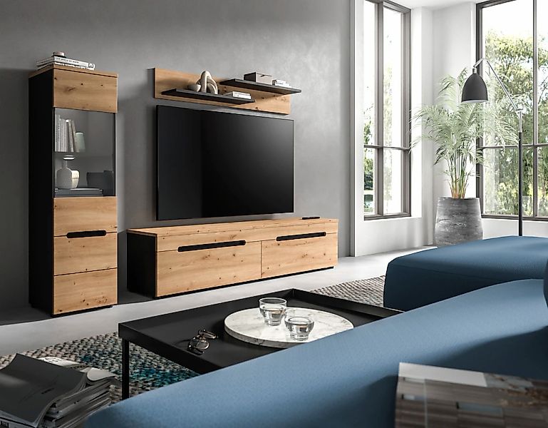 INOSIGN Wohnwand "REHAT, TOPSELLER, 3-teilig, inkl. Beleuchtung, stehend od günstig online kaufen