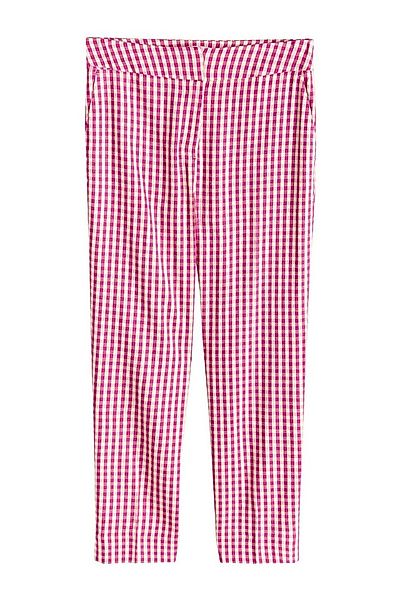 Next Leinenhose Hose mit geradem Bein, Vichykaros und Leinenanteil (1-tlg) günstig online kaufen