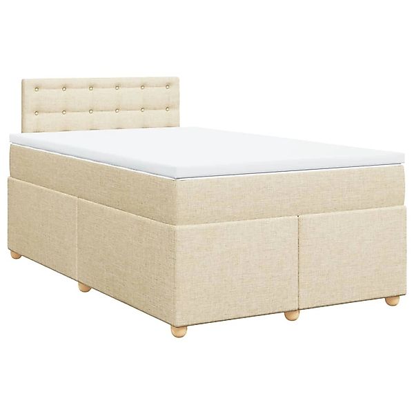 vidaXL Boxspringbett mit Matratze Creme 120x190 cm Stoff 3286638 günstig online kaufen